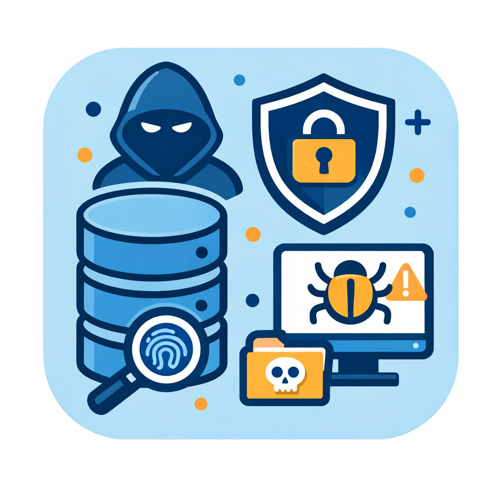 Database Security and Forensics course illustration: encryption, auditing, investigation